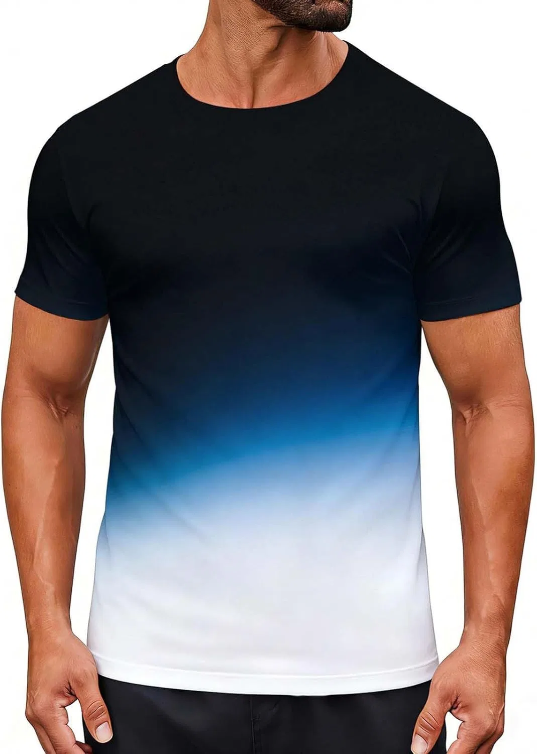 Футболка с градиентом, Men's, темно-синий