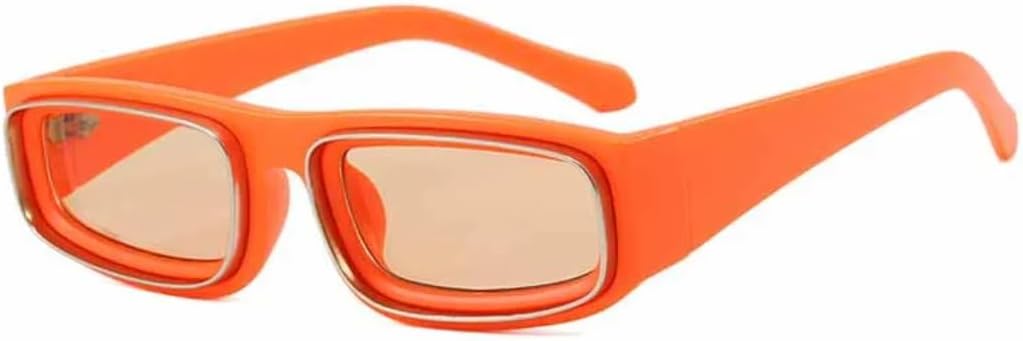 

Солнцезащитные очки с защитой UV400 | Панковская оправа, линзы конфетных цветов | Для женщин и мужчин, для занятий спортом на открытом воздухе и вождения DSVIGF, Orange Tea