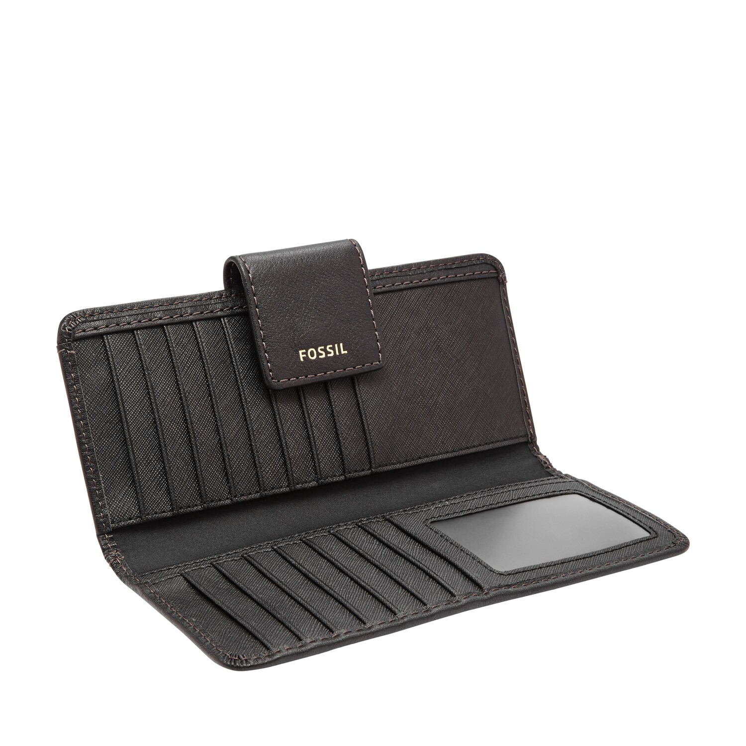 

Женский кожаный клатч Fossil Madison, черный