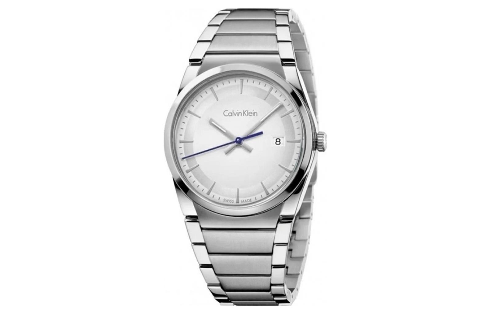 

Calvin Klein Часы Men's Gents Collection Wrist Watch Quartz Movement Stainless Steel Strap 38mm Silver Dial Men's Watch, Silver Dial