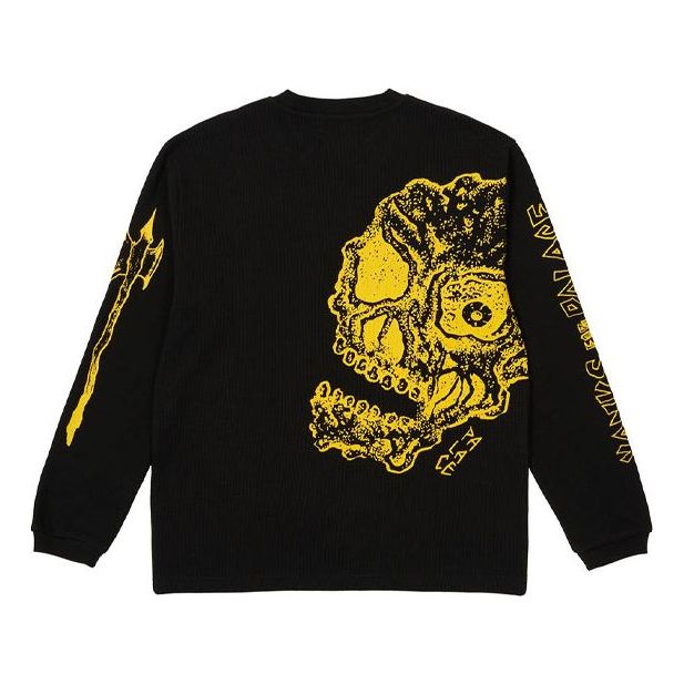 

Худи PALACE x Lotties Crossover Skeleton Alphabet Pattern Round Neck Black, черный