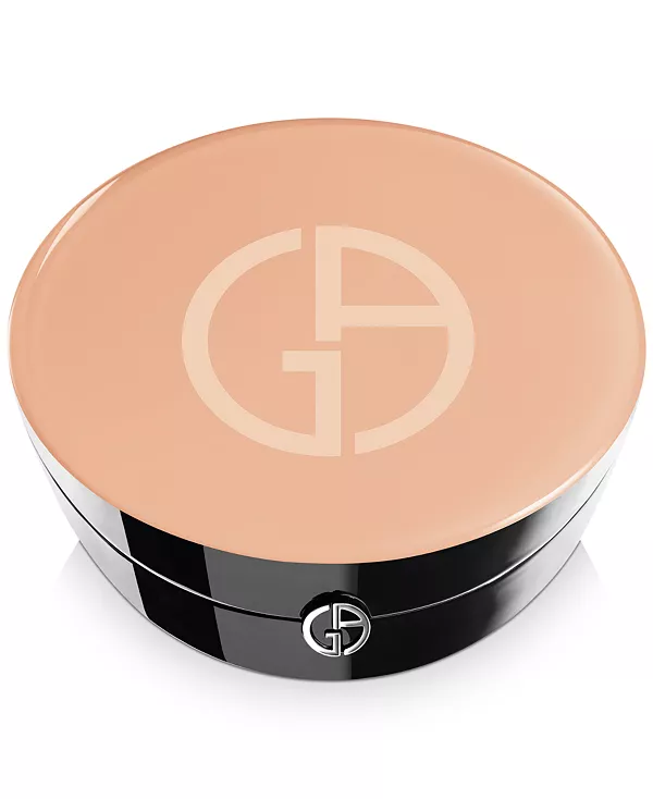 Светящаяся шелковистая прессованная фиксирующая пудра Armani, 2 (fair with peach undertones) — фото 4