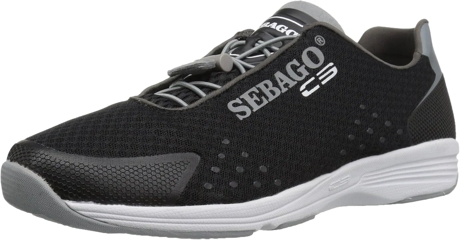 Мужские лодочные туфли Sebago Cyphon Sea Sport, Black Grey Fabric
