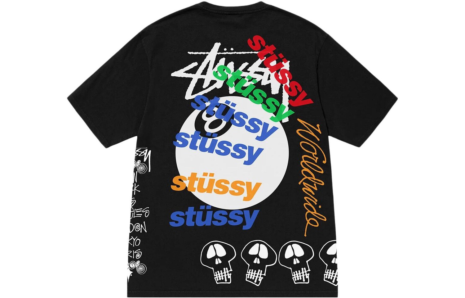 

Футболка Stussy Test Strike, окрашенная в пигмент, натуральная, Голубое небо