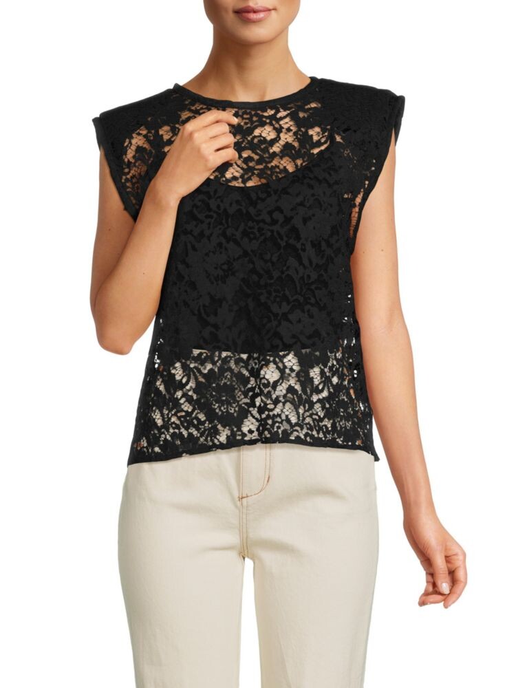 

Топ Thera с подплечниками и шнуровкой Iro, черный