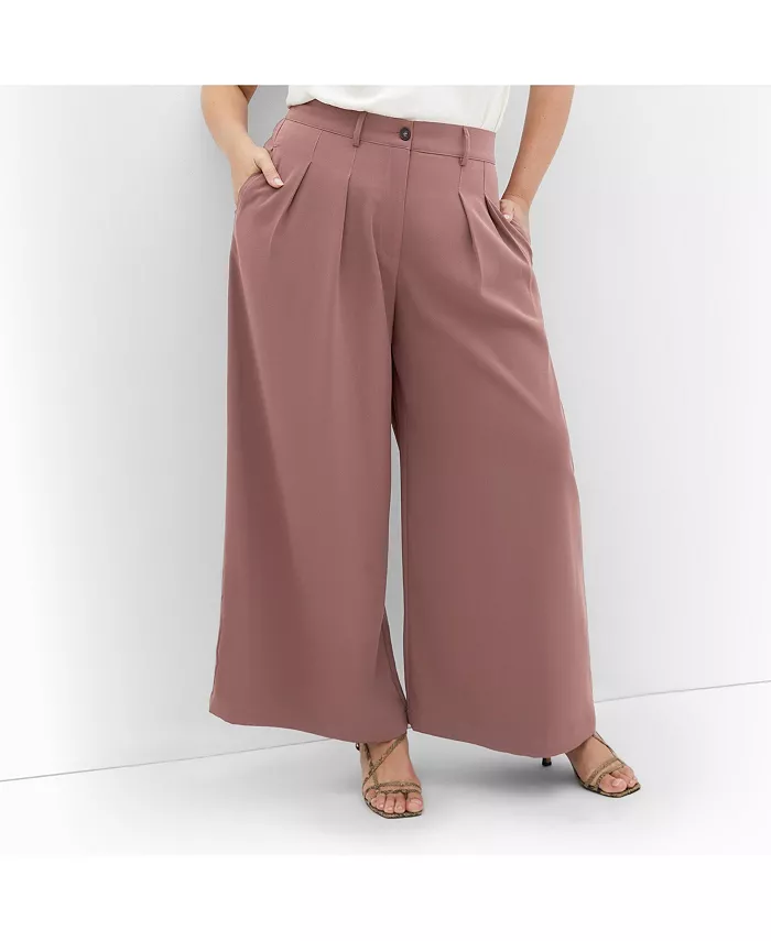 

Брюки Abbie размера Plus CITY CHIC, красный