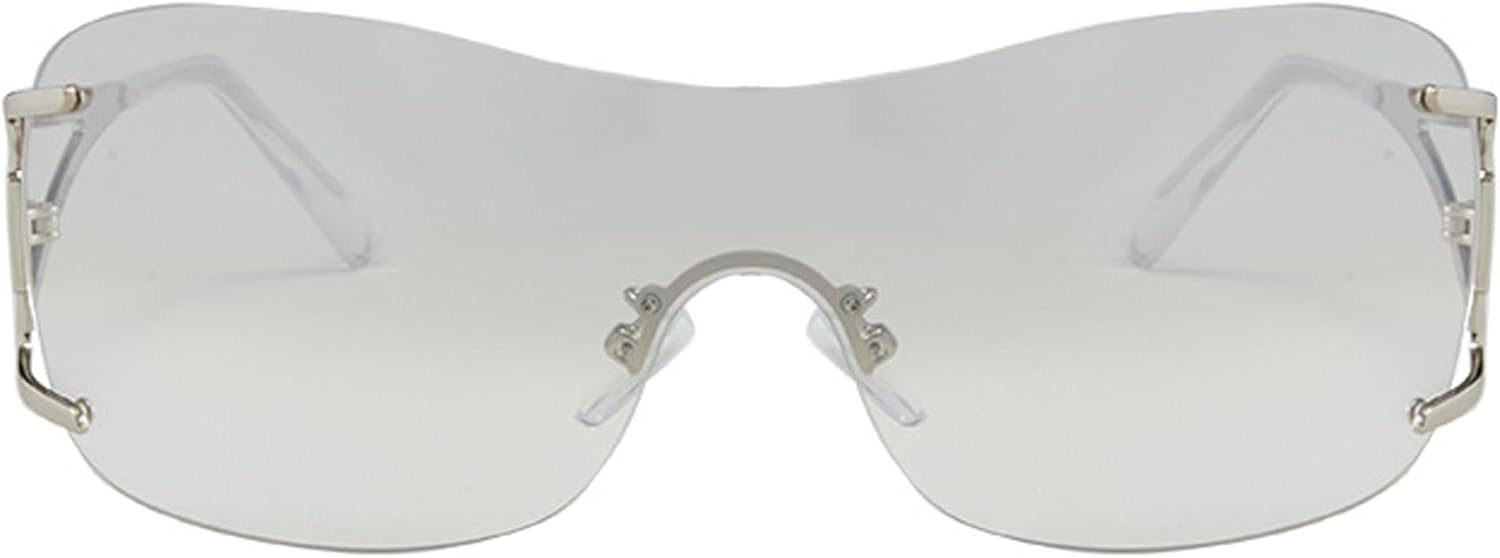 

bullabulling Модные большие цельные квадратные солнцезащитные очки для женщин в винтажном панк-стиле для мужчин, очки для активного отдыха, солнцезащитные очки UV400, Silvery