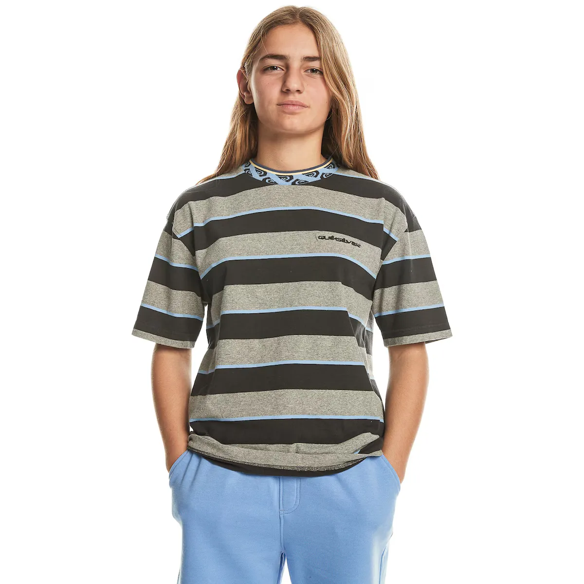 

Детская футболка Stripe Quiksilver, серый