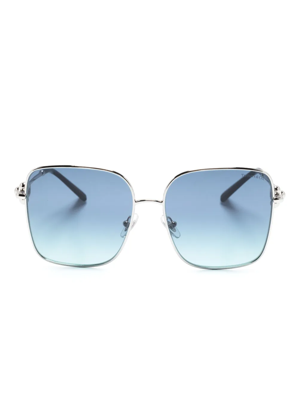 

Солнцезащитные очки в квадратной оправе с логотипом Tiffany & Co Eyewear, серебяный