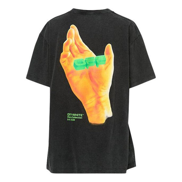 

Футболка oversized fit hand black/multicolor Off-White, черный
