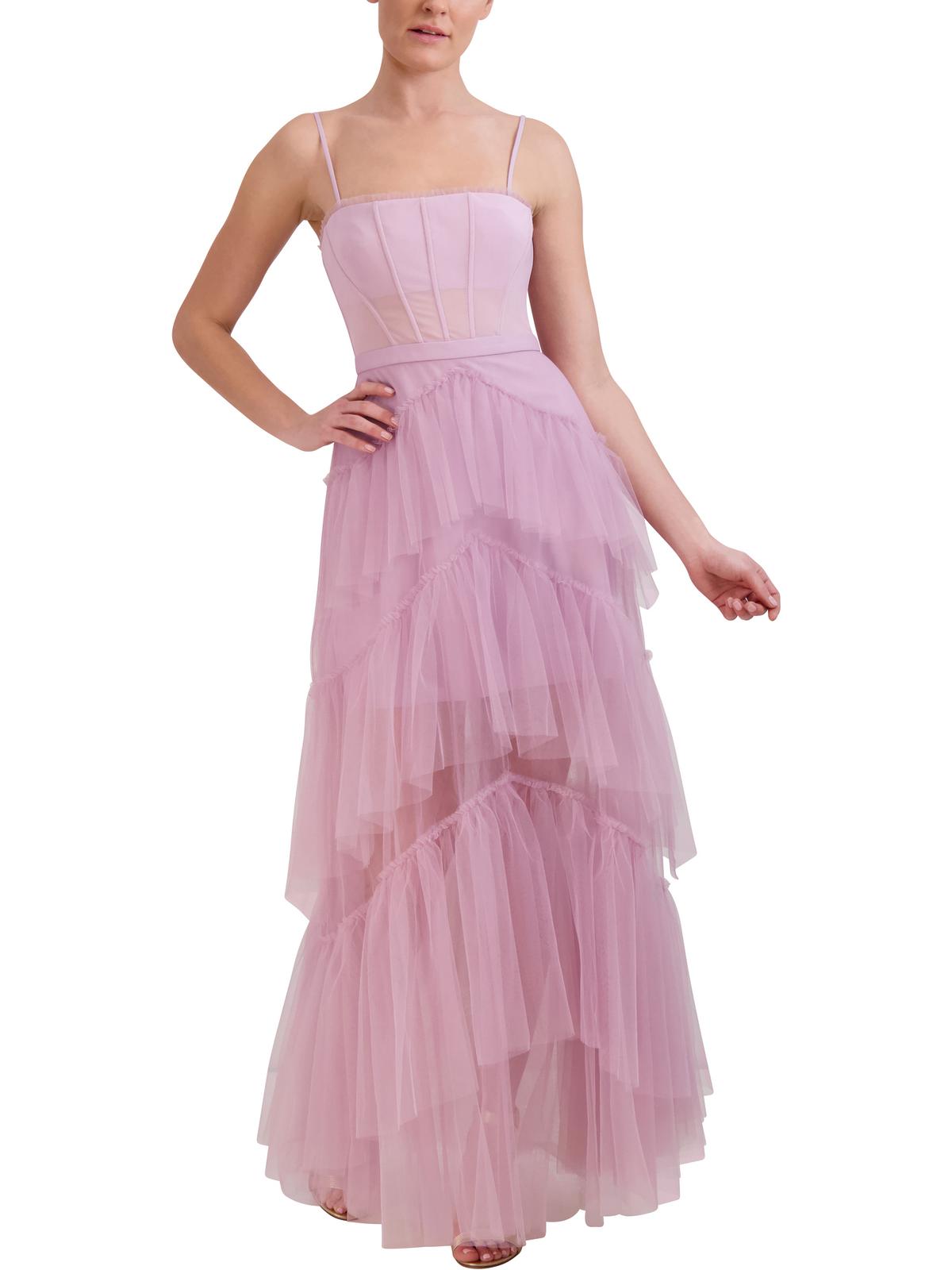 

Женское вечернее платье Oly с корсетом и оборками BCBGMAXAZRIA