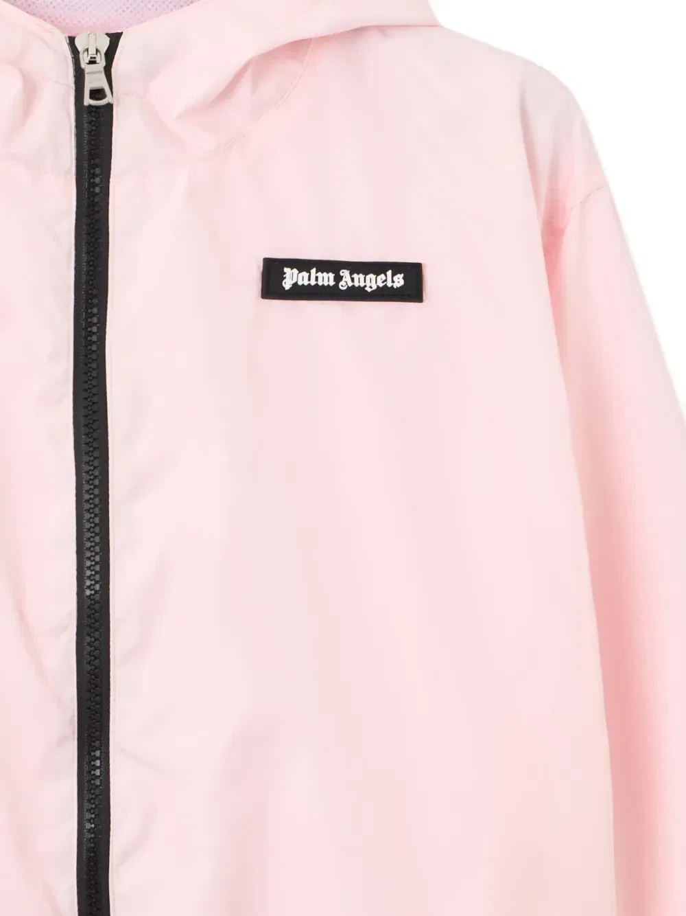 Ветровка с капюшоном и нашивкой-логотипом Palm Angels Kids, розовый — фото 3