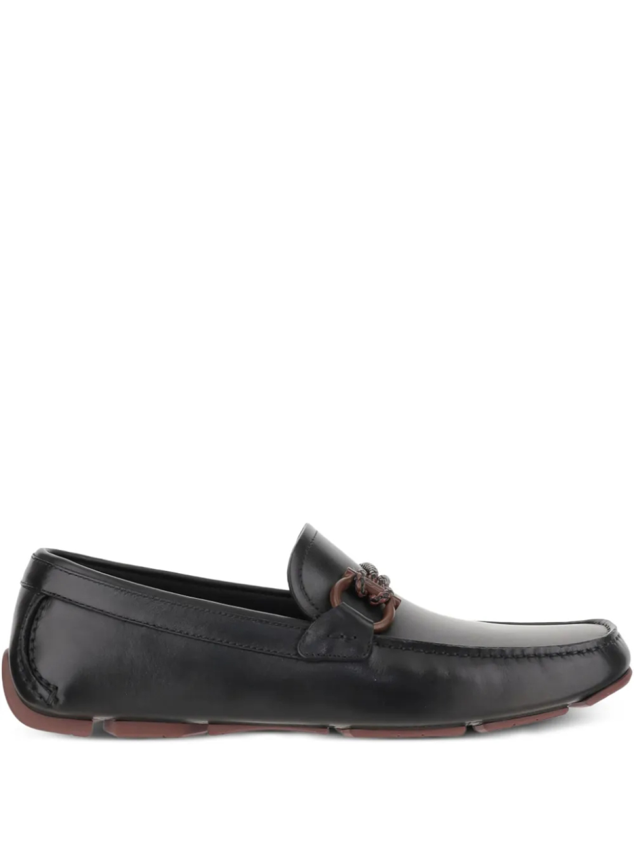 

Ferragamo лоферы с декором Gancini, черный
