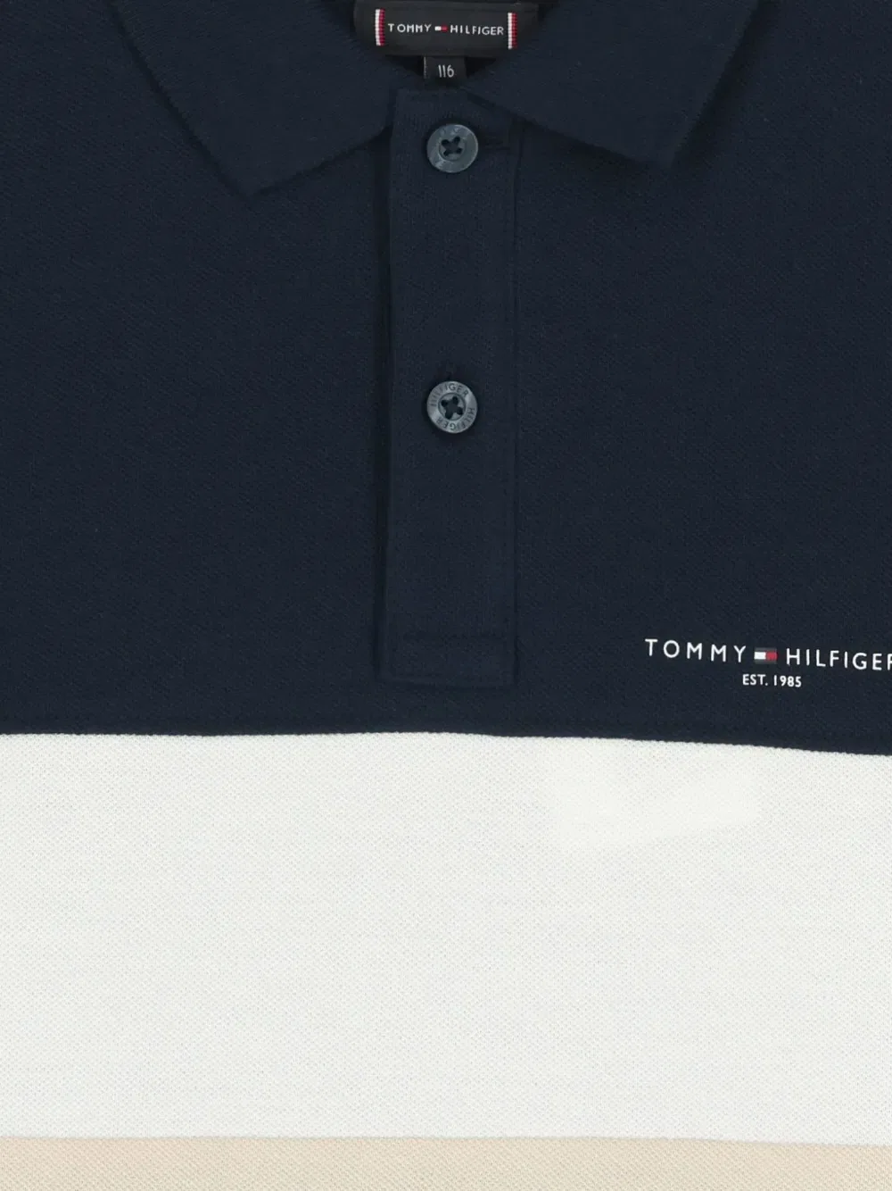 Поло с цветовыми блоками Tommy Hilfiger Junior, синий — фото 3