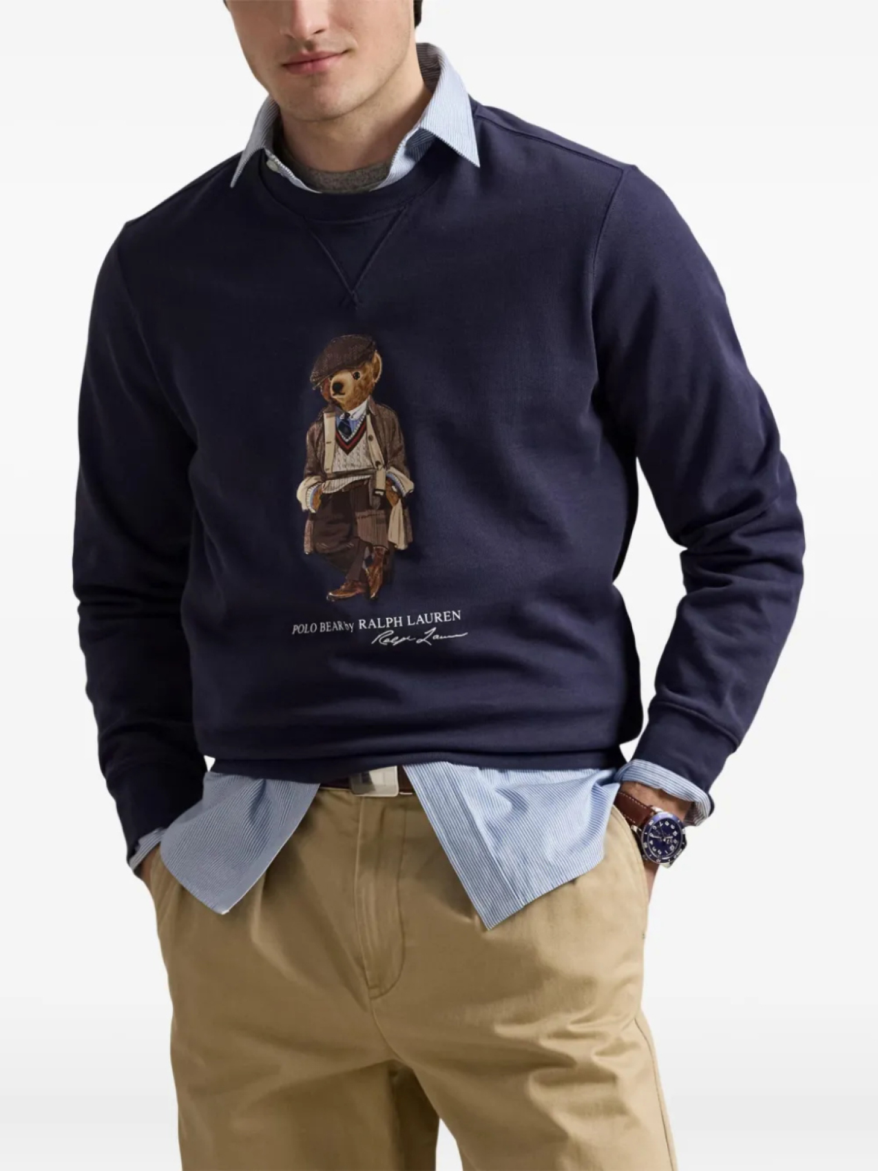 Толстовка Polo Ralph Lauren Polo Bear с принтом, синий — фото 3