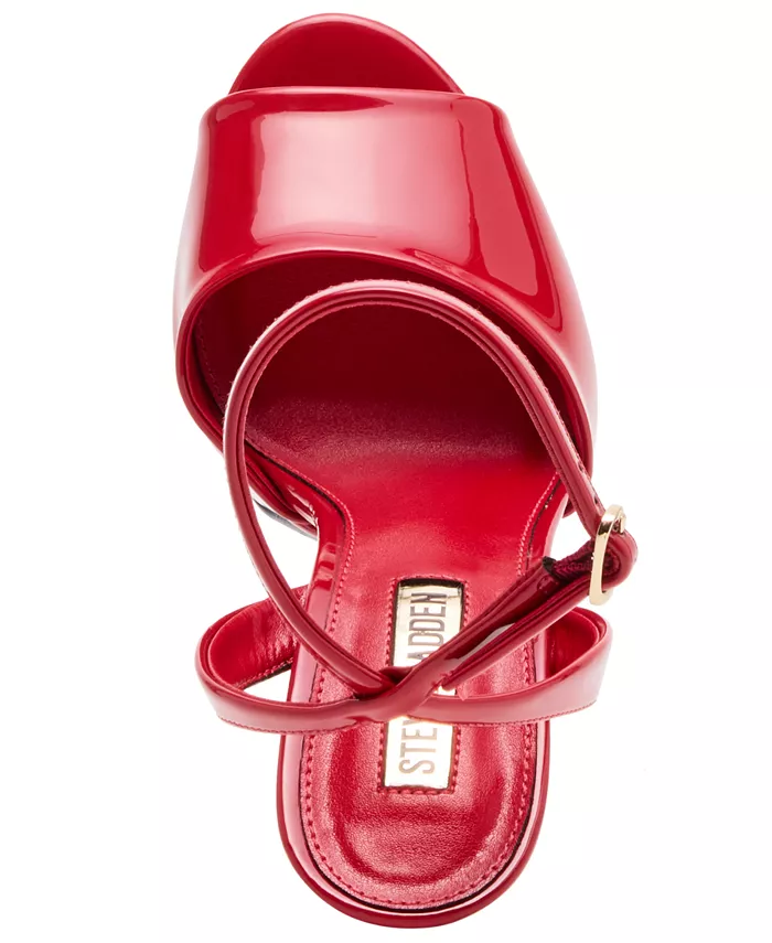 Босоножки Jezzica на платформе с открытым носком и высоким каблуком Steve Madden, красный — фото 4