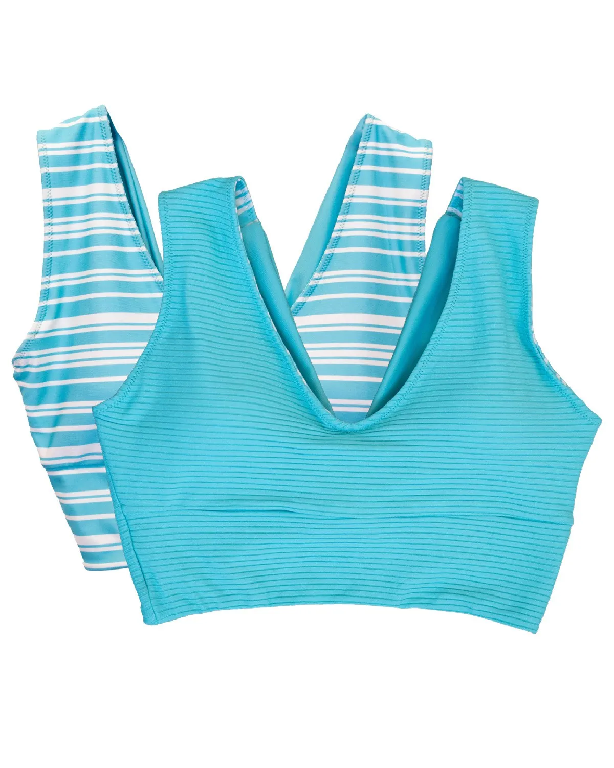 

Обратимый топ-бикини с V-образным вырезом Nani Swimwear, Aqua