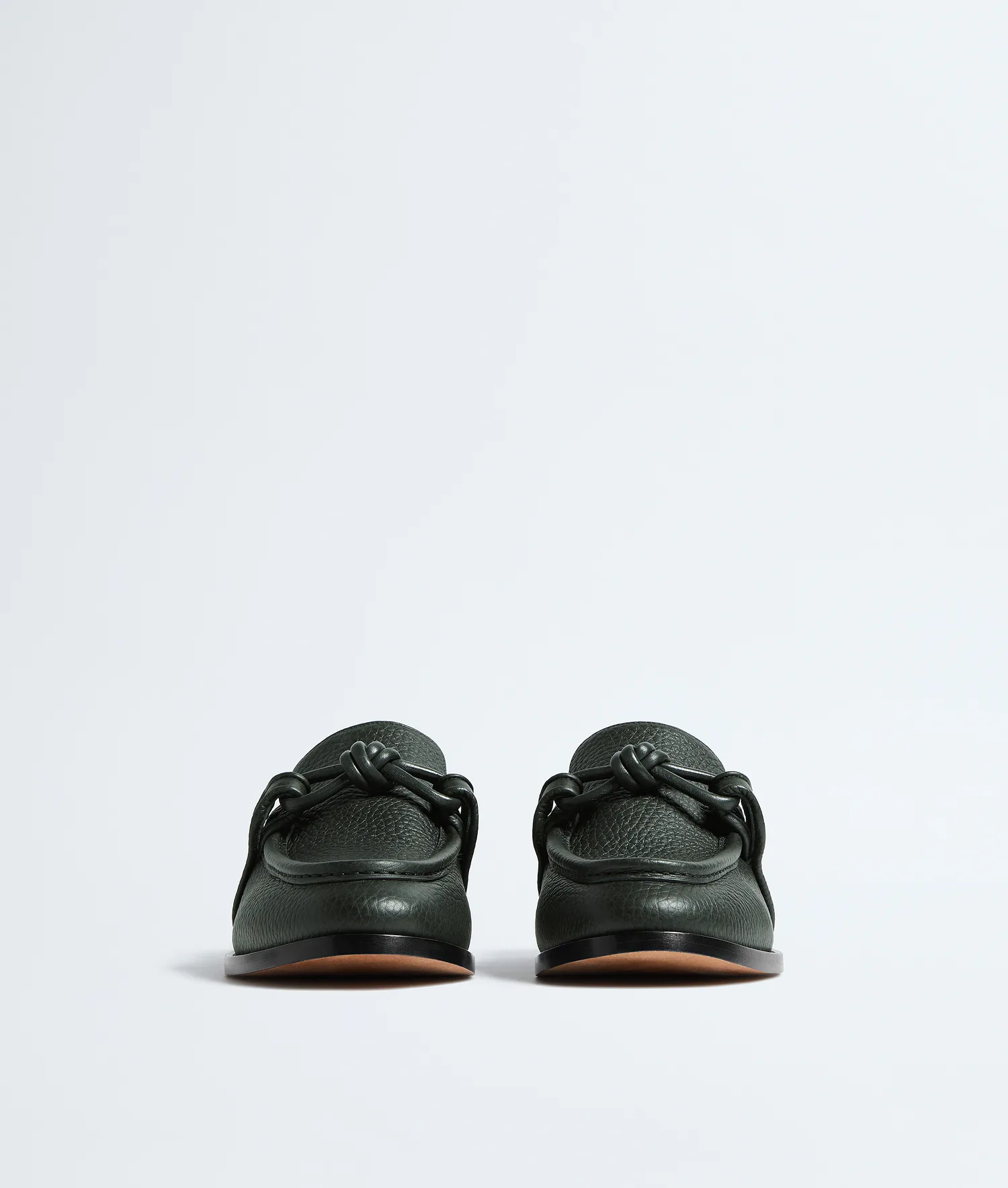 Лоферы Astaire BOTTEGA VENETA, хаки — фото 3