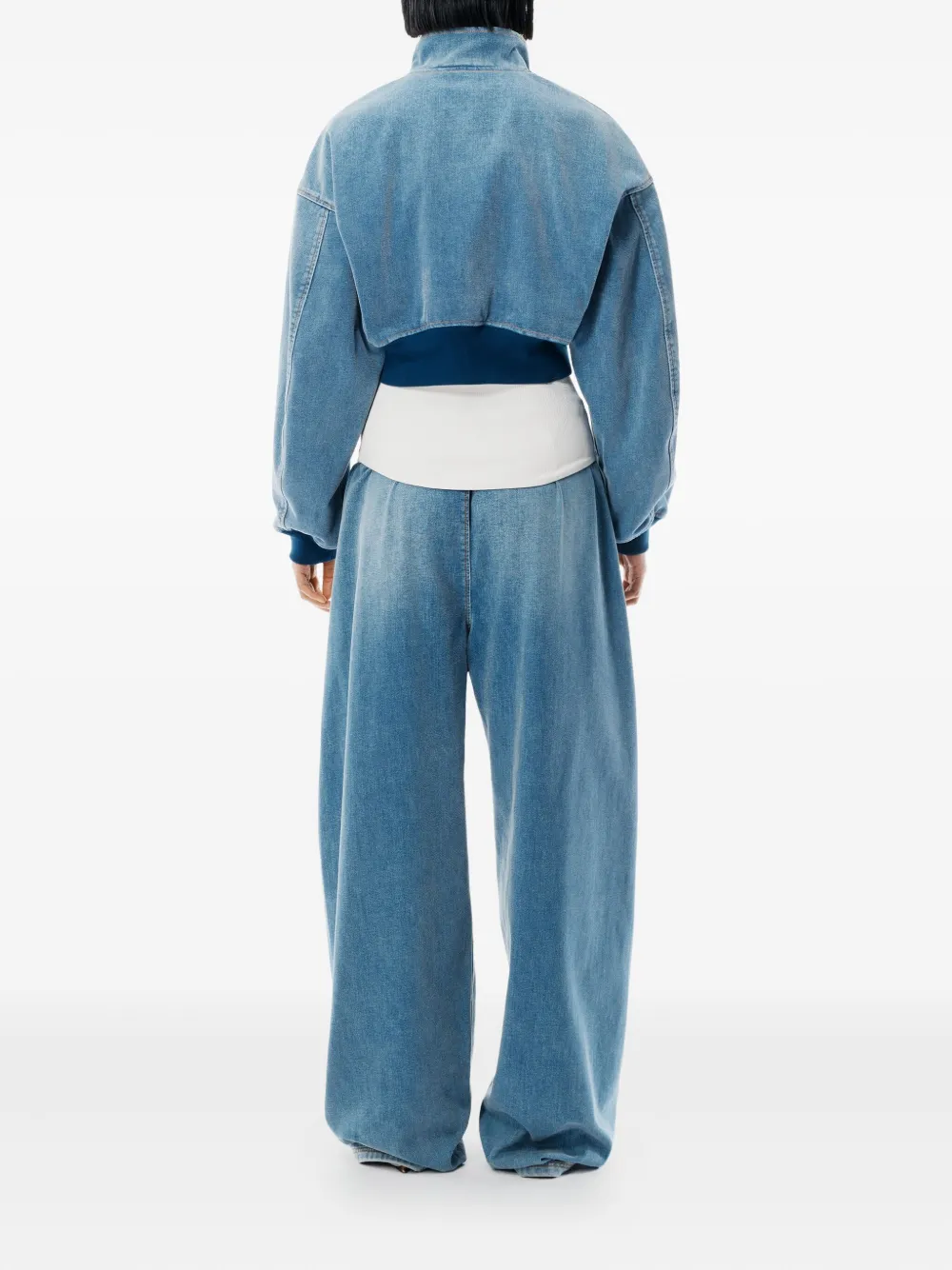 Джинсовая куртка с воротником-стойкой Alexander Wang, синий — фото 3