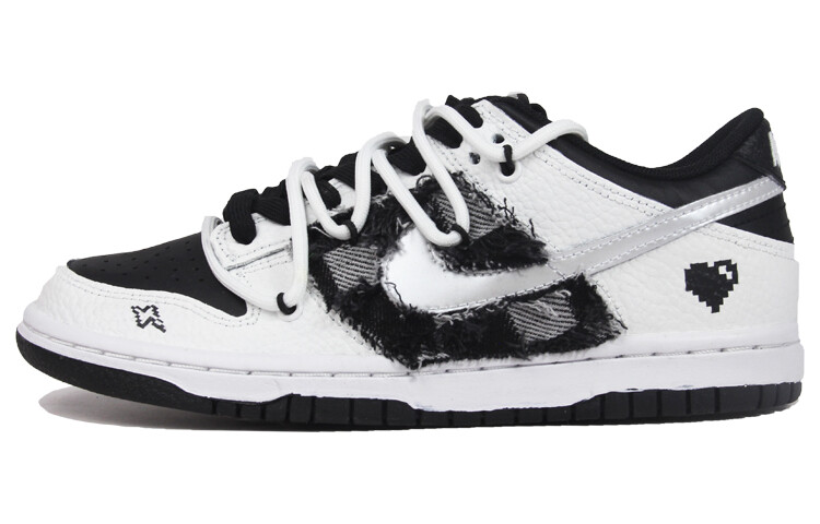 

Кроссовки Nike Dunk Skateboard Shoes Women's Low-Top Black White, черный/белый