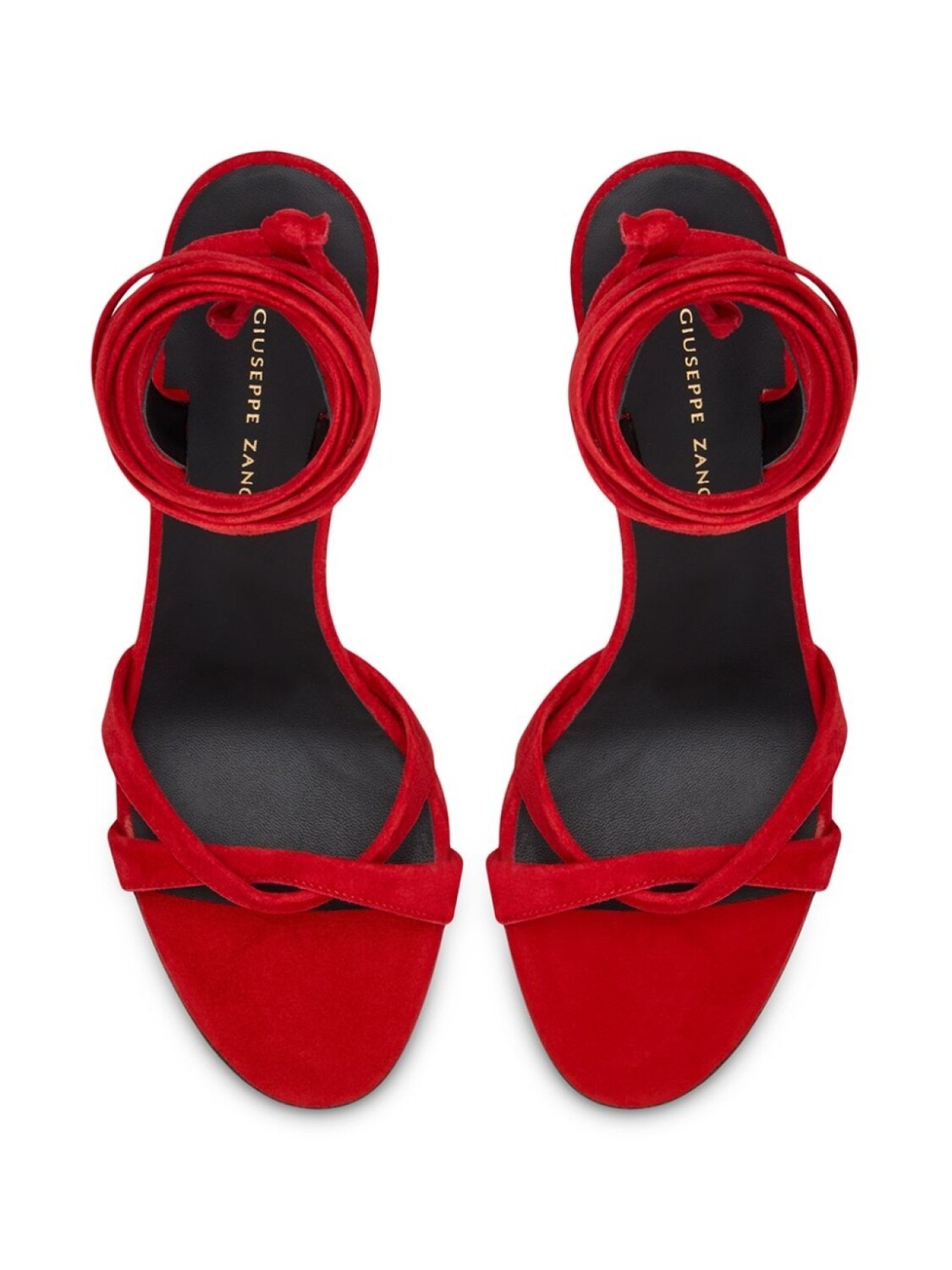 Giuseppe Zanotti босоножки с кристаллами, красный — фото 4