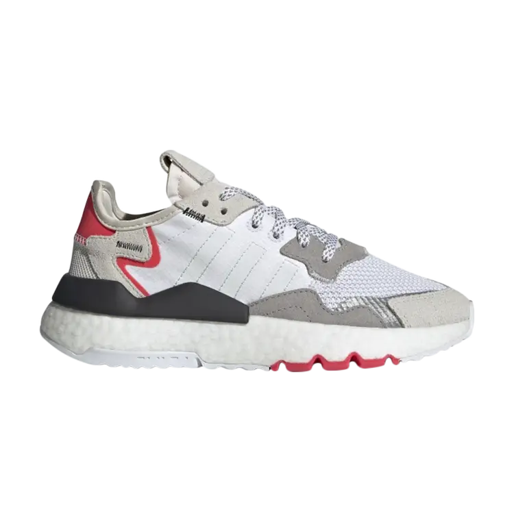 

Кроссовки Adidas Nite Jogger J 'White Shock Red', белый