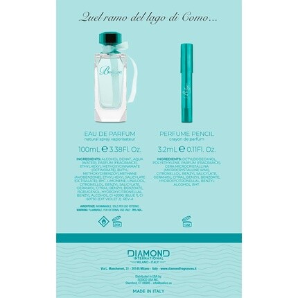 Bellagio Turquoise Women'S Fragrance Gift Box 100ml + Pen 3.2ml With Fruit Scent — фото 3