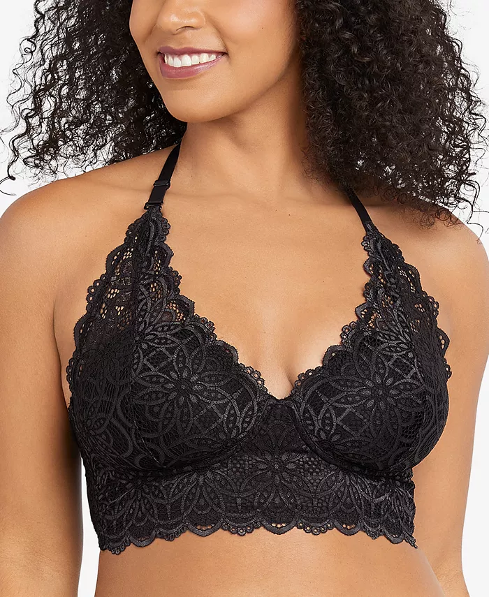 

Удлиненный бюстгальтер-бралетт Pure Comfort из кружева и сетки DM1188 Maidenform, черный