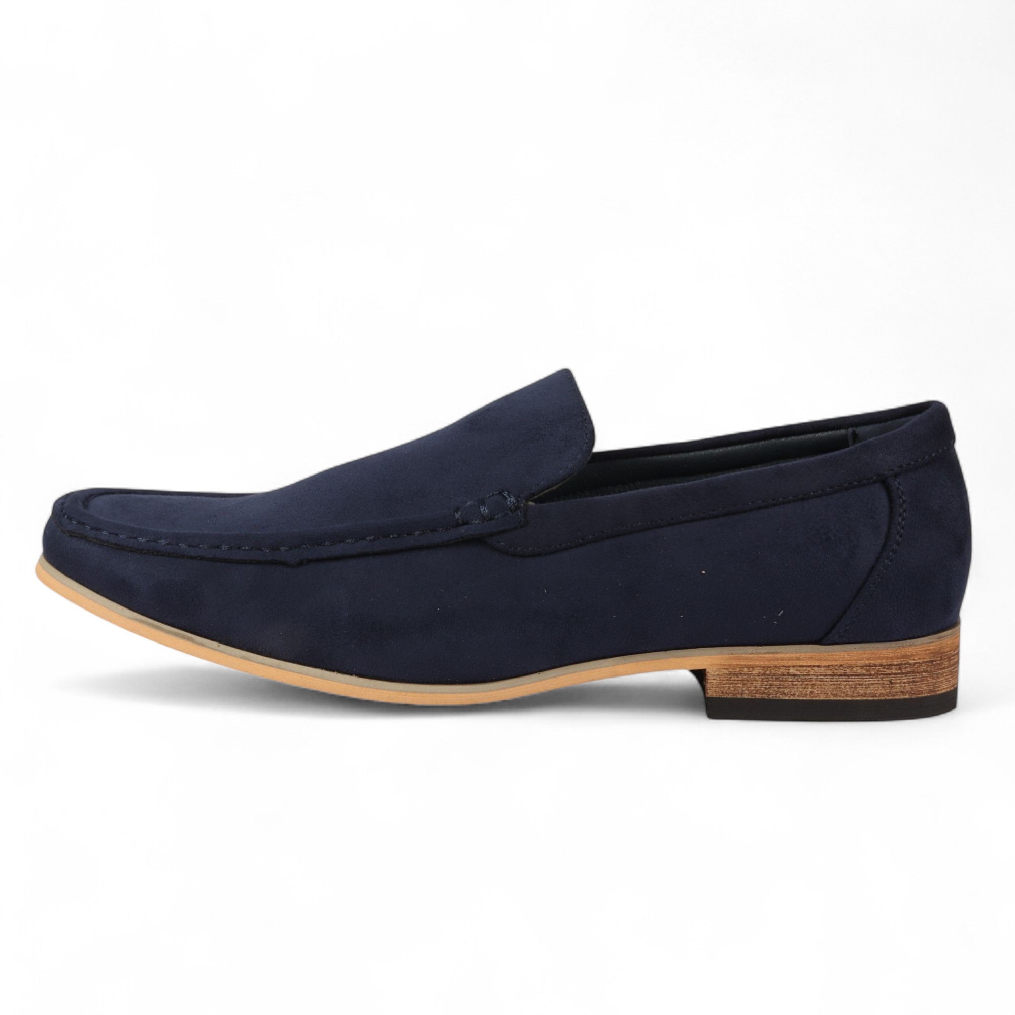 

Мужские черные замшевые лоферы Легкие слипоны Повседневная обувь Infinity Leather