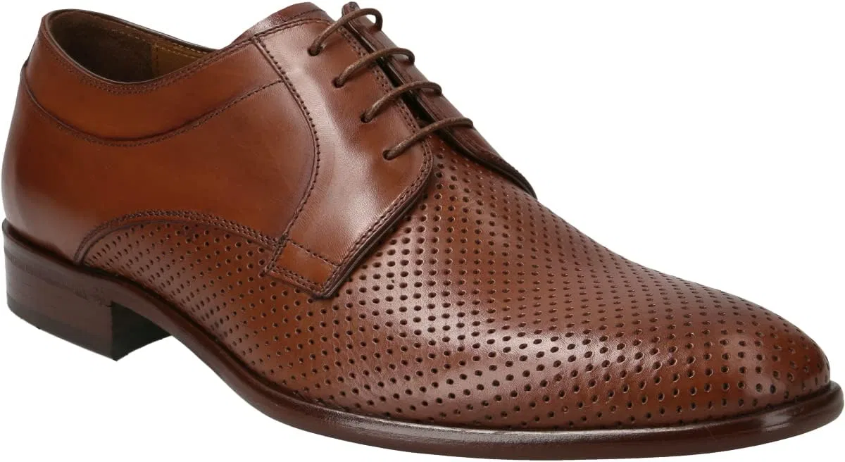 Мужские туфли Lüke Schuhe 380S с коричневыми отверстиями и плетеной шнуровкой