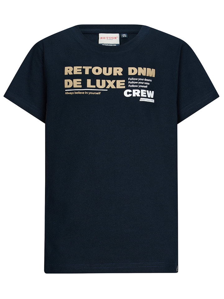 

Retour Футболка "Зеб" темно-синего цвета, Синий, Retour Футболка "Зеб" темно-синего цвета