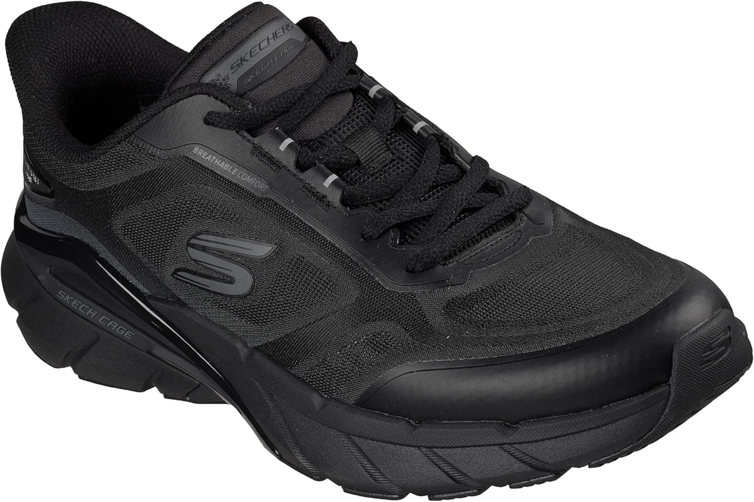 Мужские кроссовки Skechers Skech Cage Hands Free без шнурков, черный — фото 4