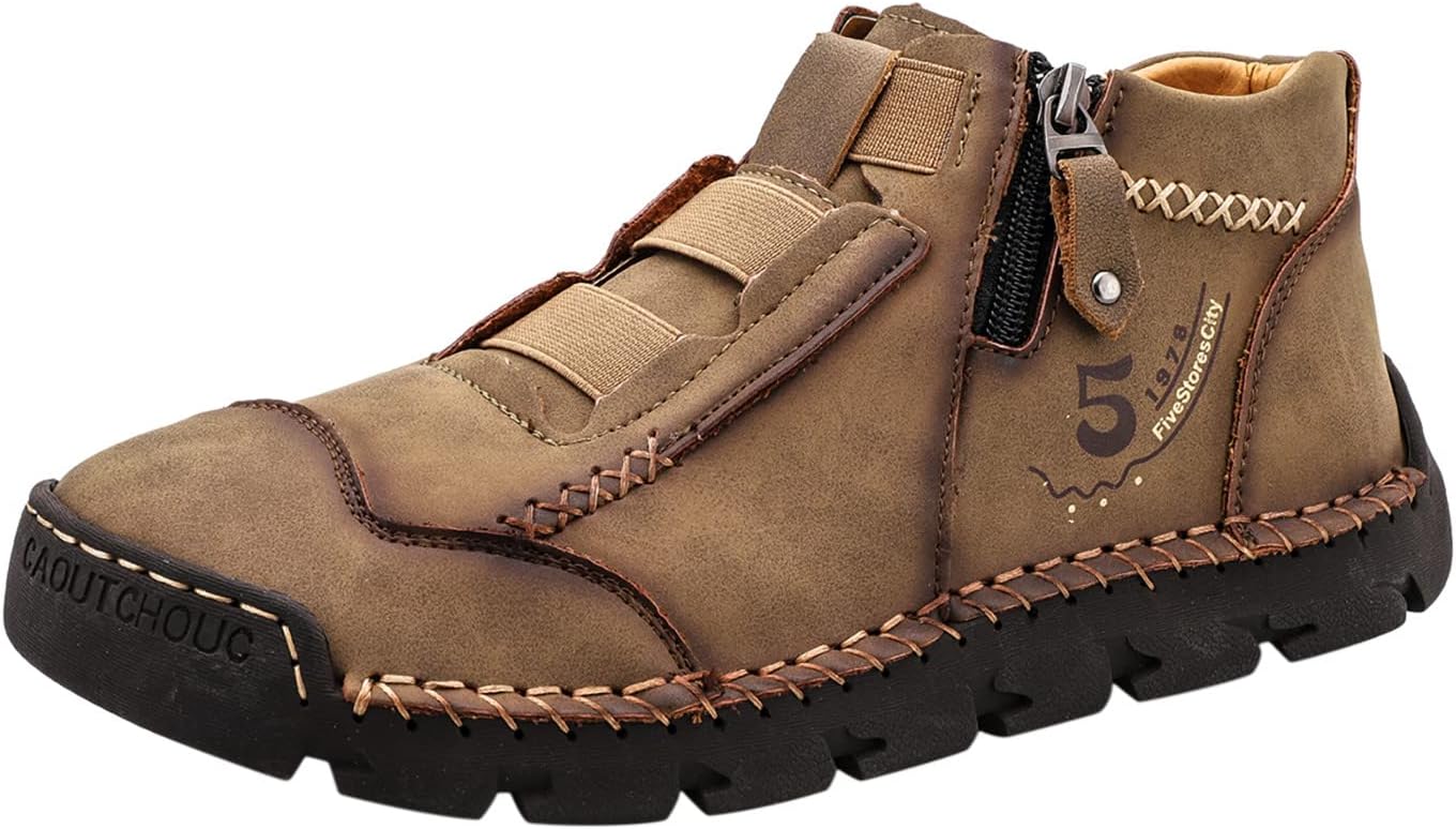 

Мужские черные кожаные туфли, повседневные ботинки на шнуровке до щиколотки, легкие лоферы, кроссовки средней высоты для прогулок Generic