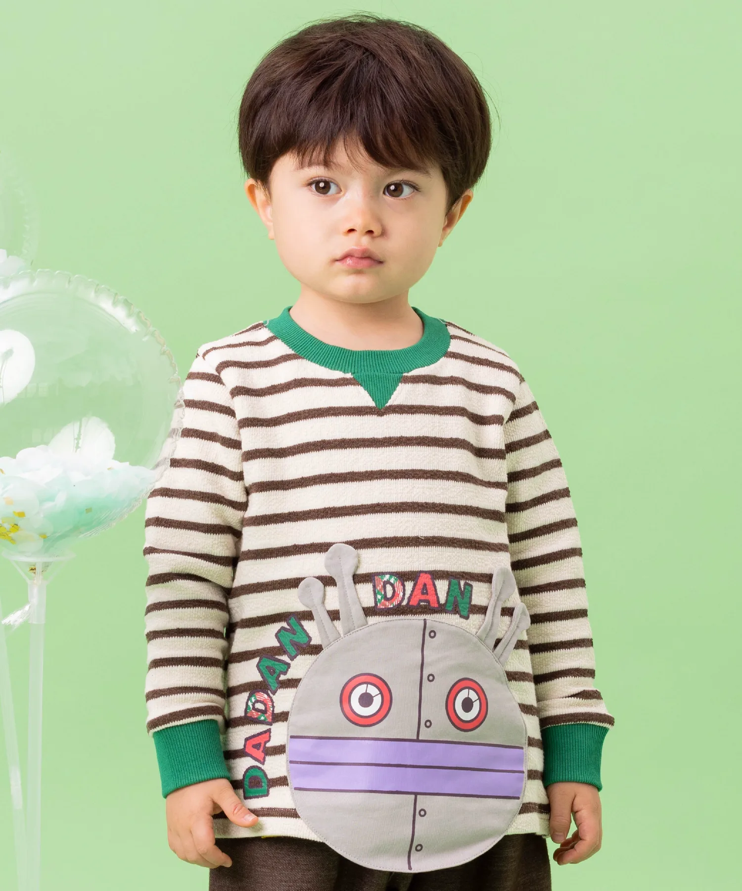 Детская коллекция ANPANMAN/(K) Толстовка с аппликацией в виде лица по краю Anpanman Kids Collection, brown