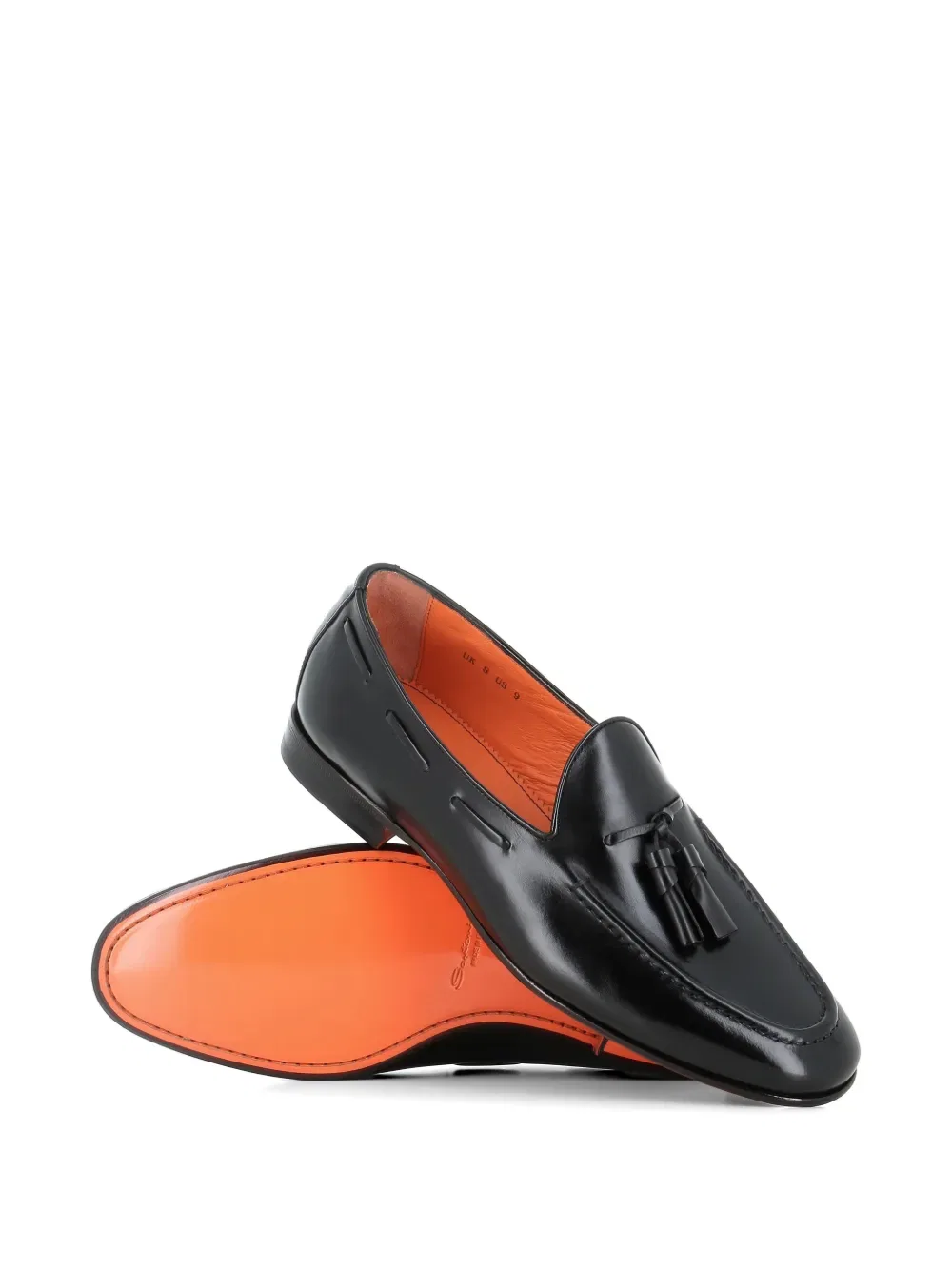 Лоферы с кисточками Santoni, черный — фото 3