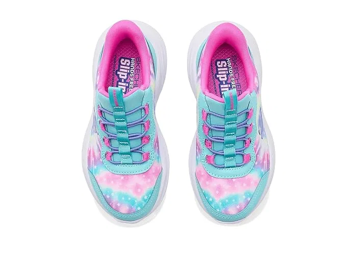 Кроссовки с технологией Hands Free Slip-Ins Bounder Pro SKECHERS KIDS, Turquoise/Multi — фото 3