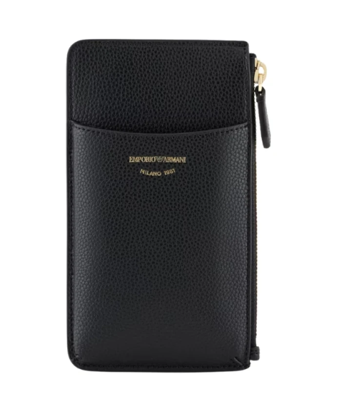 

Удобный клатч-кошелек черного цвета Emporio Armani, черный