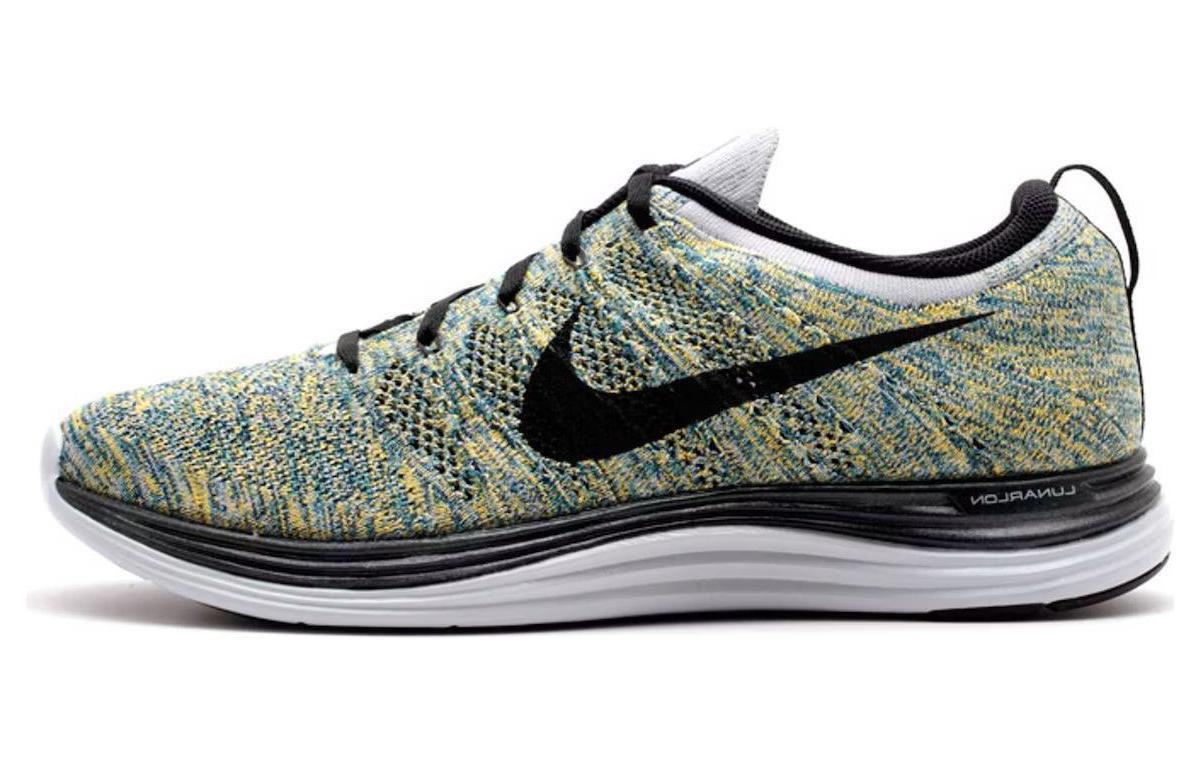 

Кроссовки Nike Flyknit Lunar1+ Multi-Color Grey, черный/зеленый