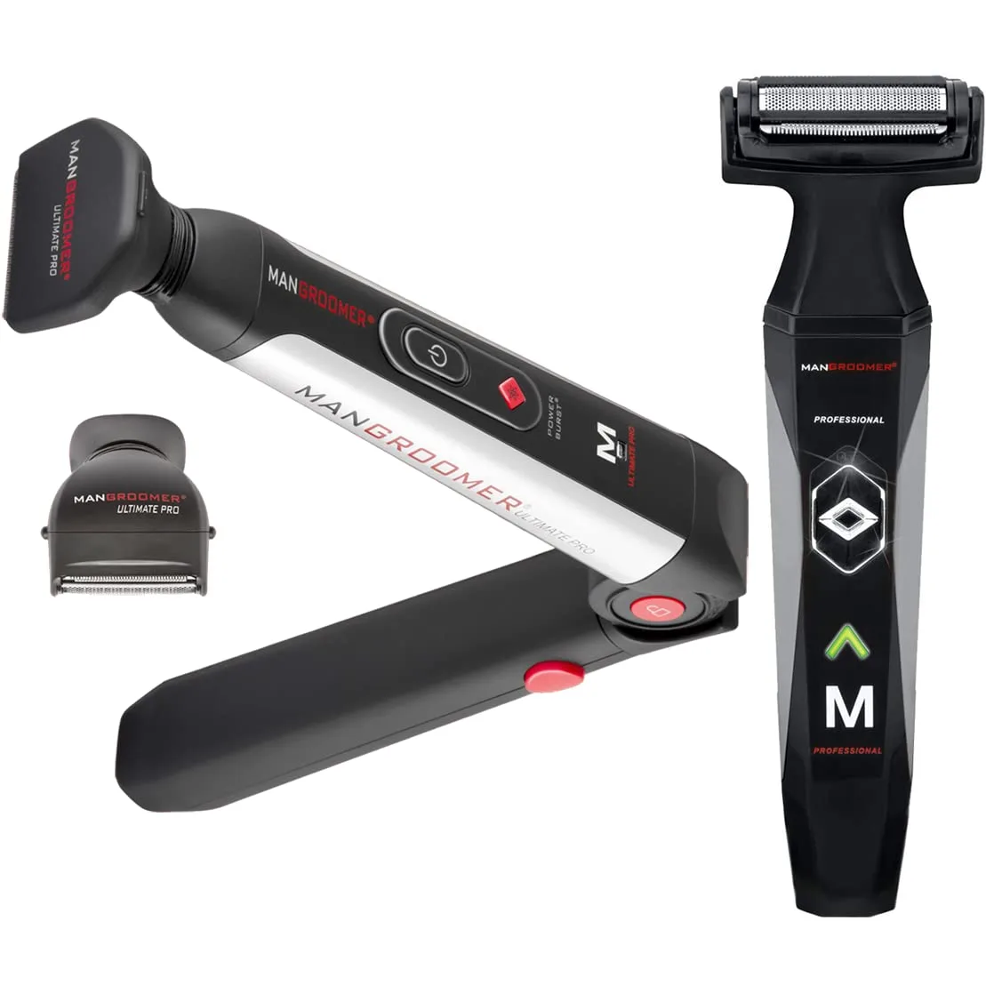 Mangroomer $10 набор для ухода за телом - Ultimate PRO бритва для спины, профессиональный триммер для тела и бритва для яичек всего за $10 дополнительно, Black