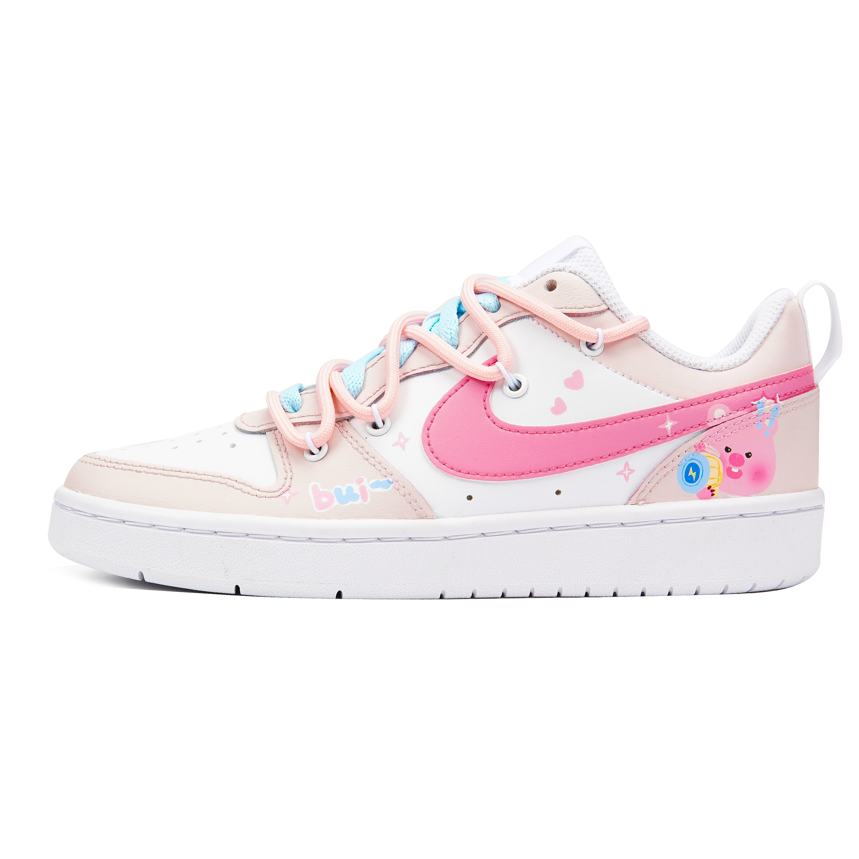 

Кроссовки Nike Court Borough Series Skateboard Shoes Women's Low-Top White Pink