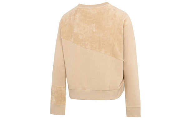 Толстовка (WMNS) adidas Neo Vbe Sweat1 Knitted Crew Neck Pullover 'Tan', цвет tan — фото 2