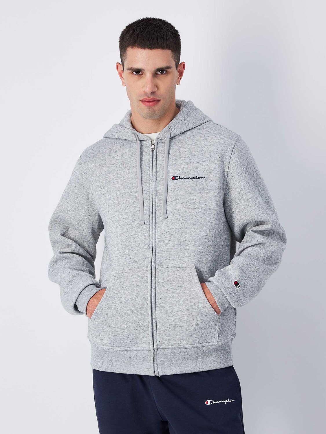 

Толстовка Champion Hooded Full Zip Sweatshirt, серый