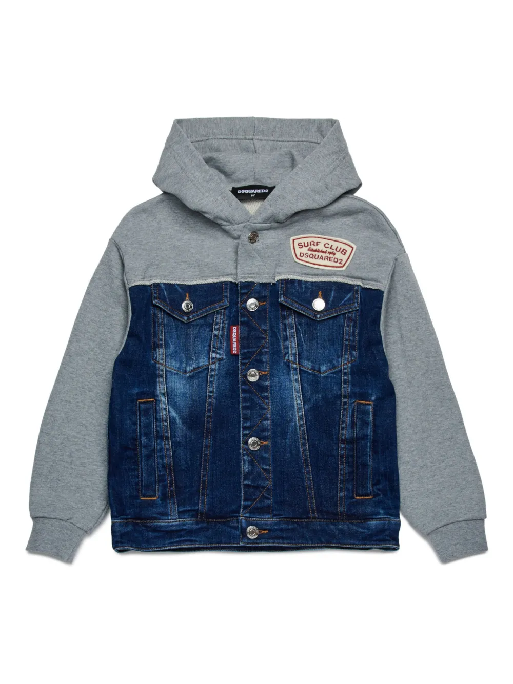 

Бомбер со вставками DSQUARED2 KIDS, серый