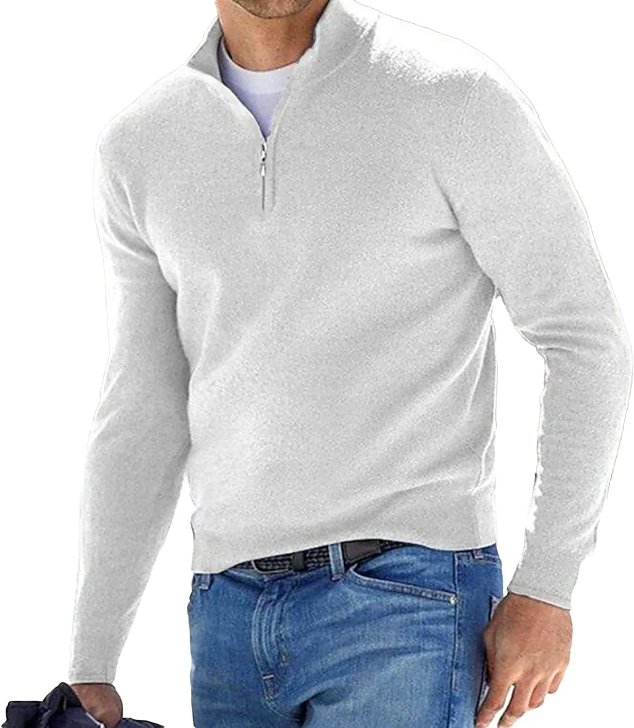 

Мужской свитер с четвертью молнии Maiyifu-GJ Slim Fit