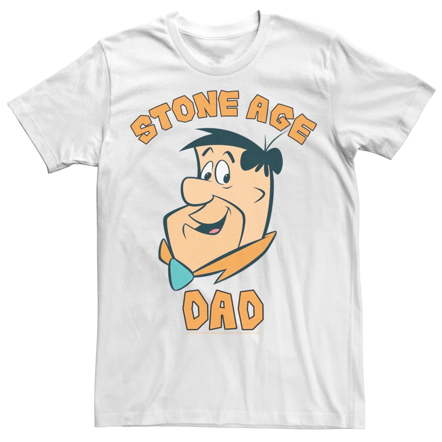 

Мужская футболка Flinstones Stone age Dad Father с надписью Licensed Character