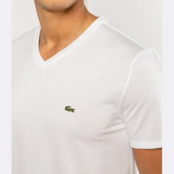 Футболка Lacoste, базовая, белый — фото 4