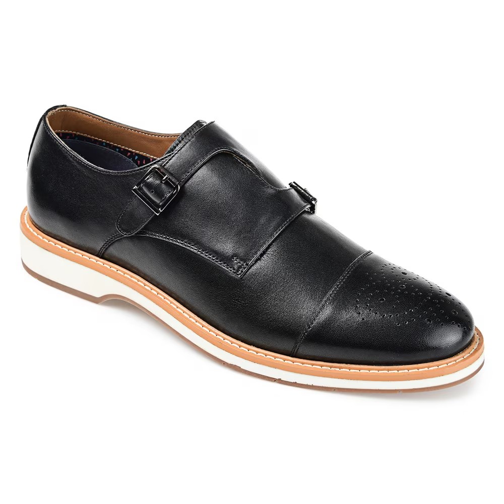 

Туфли-Монки с застежкой Ransom Cap Toe Thomas & Vine, черный