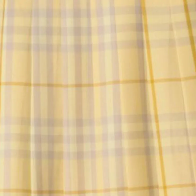 Burberry SS25 Plaid Moderate Skirt Весна-Лето Детская Желтая — фото 4