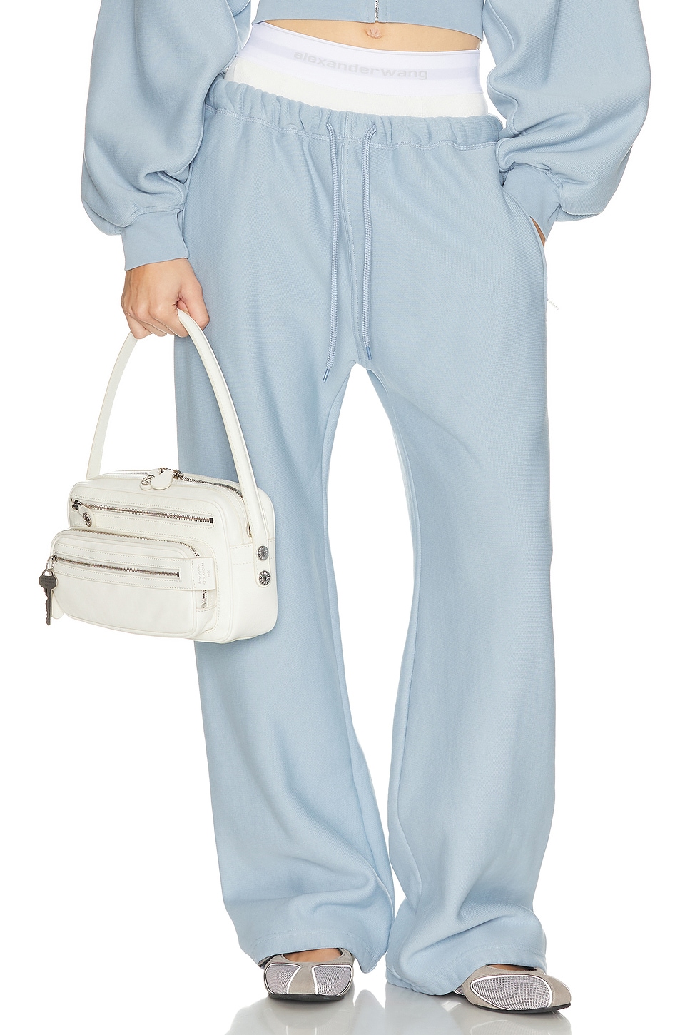 

Широкие спортивные брюки Alexander Wang, Light Blue