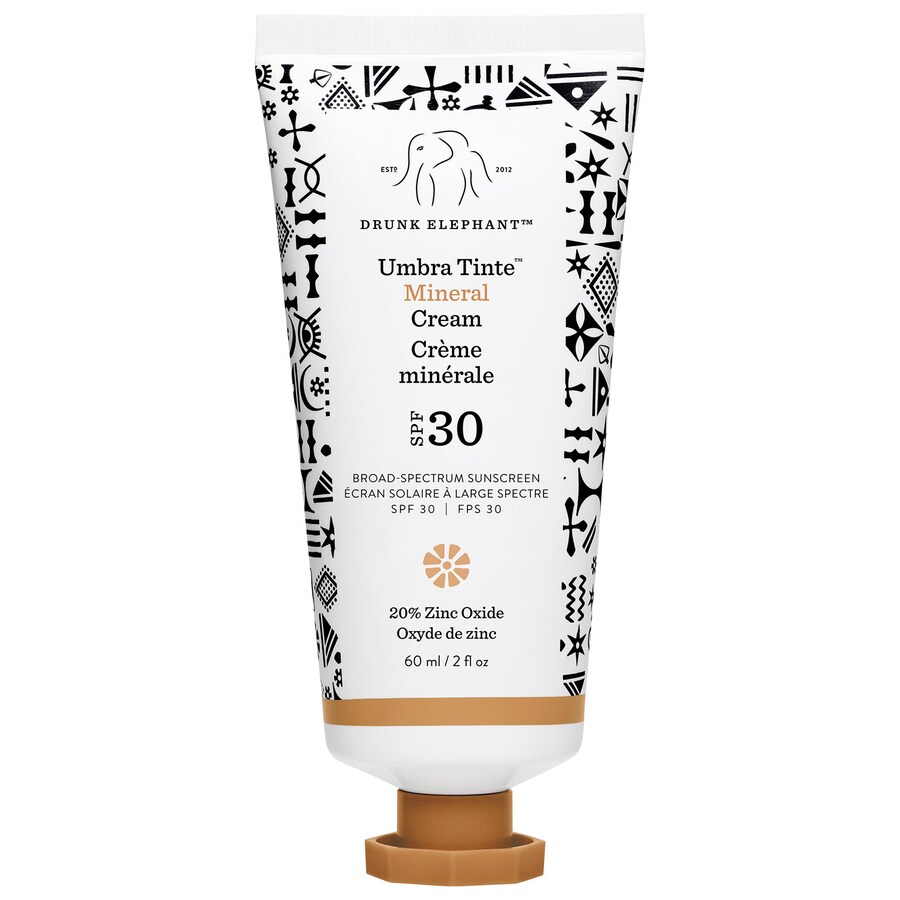 

Umbra 100% минеральный крем SPF 30/PA+++ тонирующий солнцезащитный крем для лица Drunk Elephant, 2 oz, Tinte